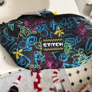 Disney Stitch Black and Multicolor Belt Bag